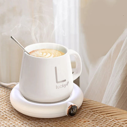 A sleek, compact coffee mug warmer with a low-profile design to keep your hot beverages at the perfect temperature