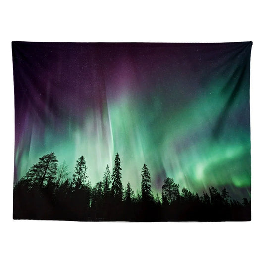 Vibrant polyester tapestry with digital thermal transfer technology for durable home decor