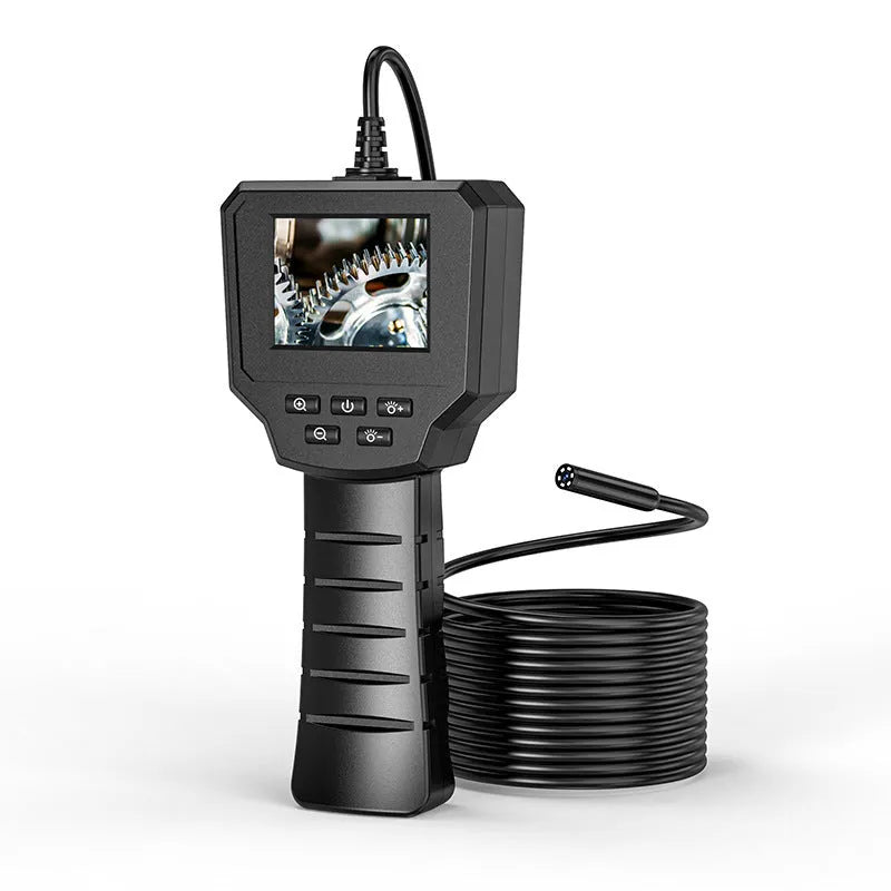 Automotive endoscope with 8mm waterproof probe and hard wire cable for car inspection