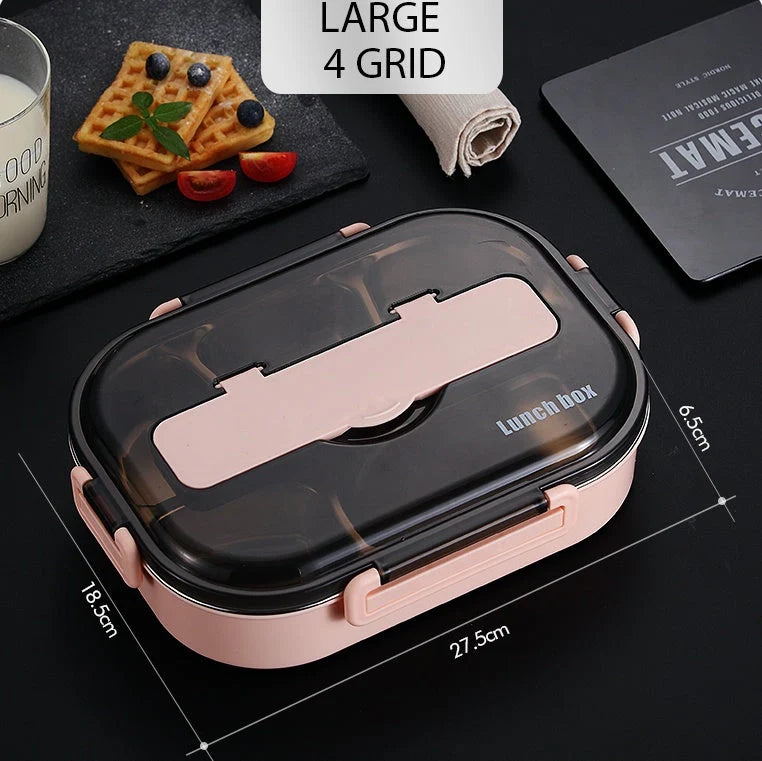 Dielectric Insulated Lunch Box in green, blue, pink, and black with multi-channel technology