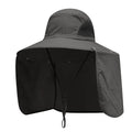 Nylon fisherman hat with neck protection in camouflage green colour showing dome crown and extended neck flap