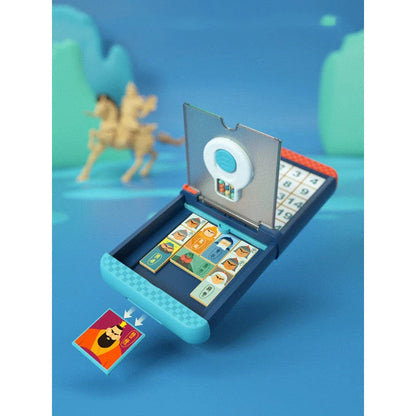 Digital Three Kingdoms Huarong Road Puzzle Toy in blue, designed for children's logical training