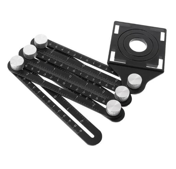 Aluminum alloy six-folding multi-angle measuring ruler for precise tile and flooring layouts