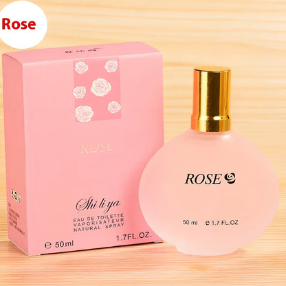 Women's floral perfume set with 50ml jasmine, rose, osmanthus, lily, lavender bottles light 3-7% scents