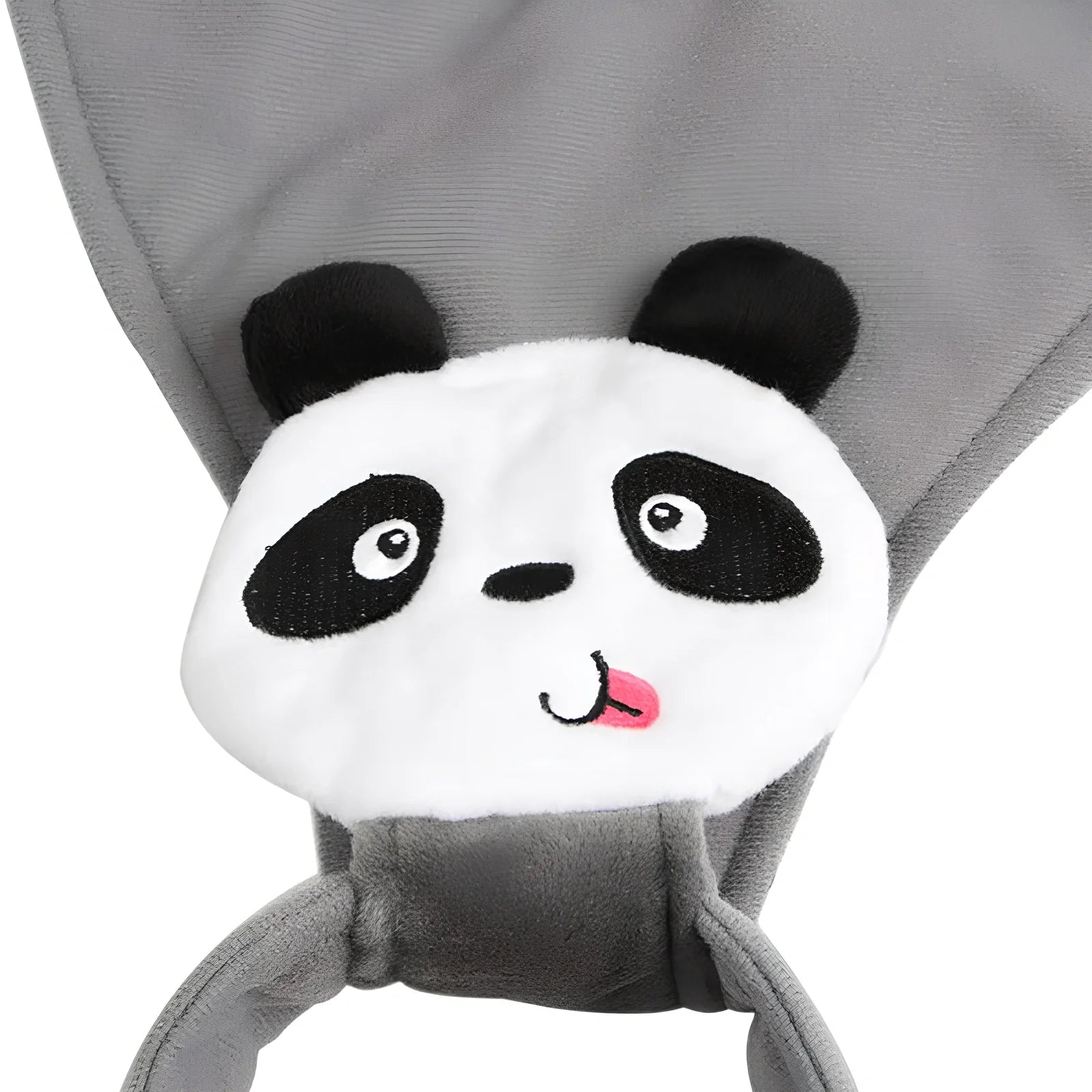 Breastfeeding pillow in duck pattern with Velcro straps, 60cm long, attached to stroller for baby support