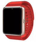 Black smart watch with 1.54 inch display and silicone strap on a wrist