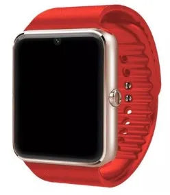 Black smart watch with 1.54 inch display and silicone strap on a wrist