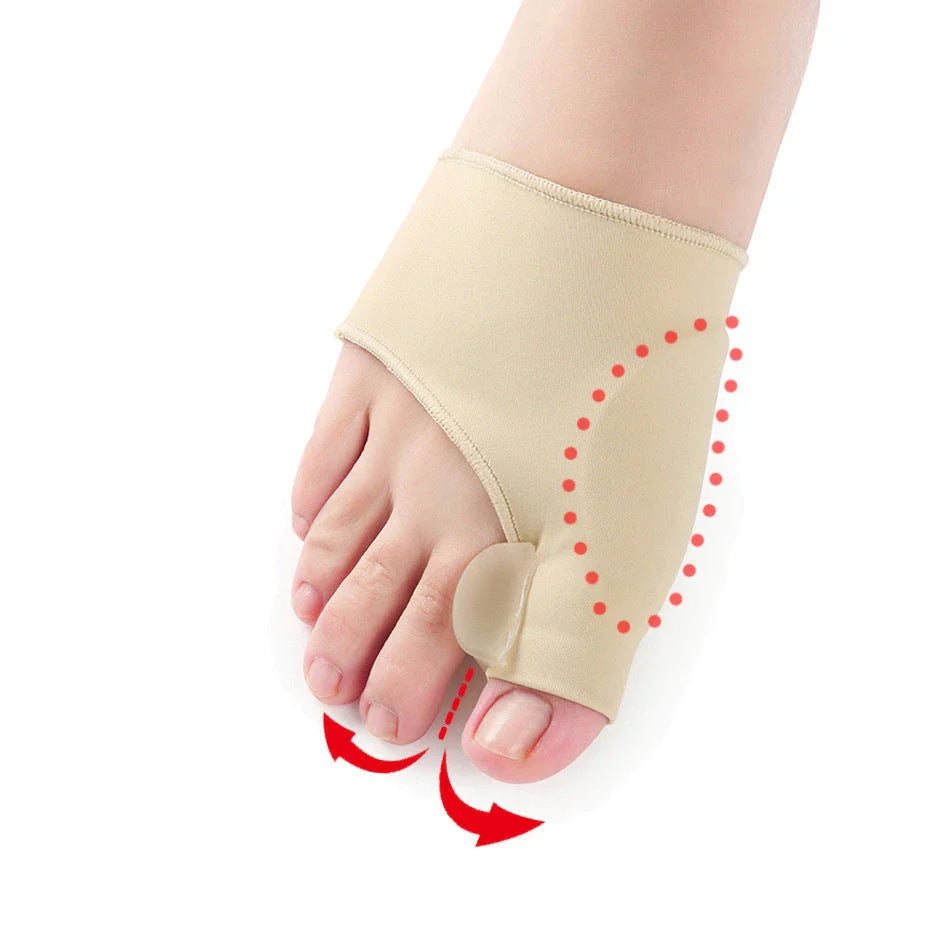 Corrective socks with gel toe separator for bunion pain relief and toe realignment
