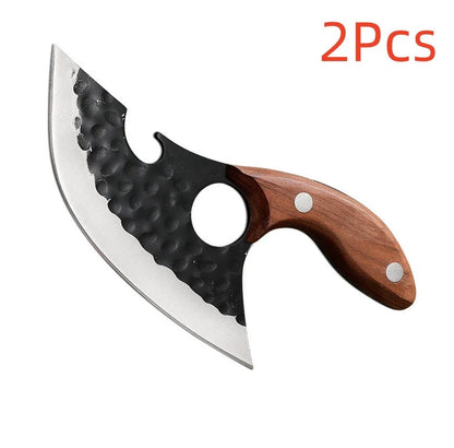 High carbon stainless steel chef's knife with 182mm blade and ergonomic handle