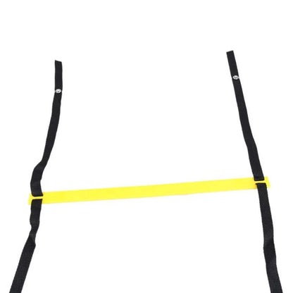 Football soccer agility training ladder with adjustable rungs and carrying bag