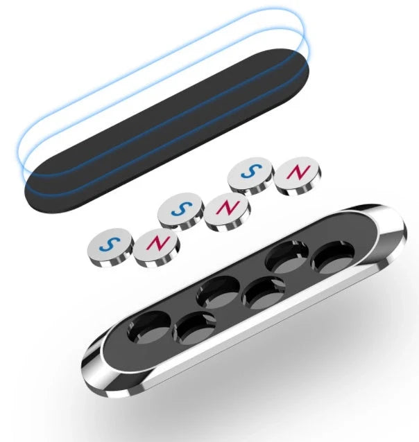 F6 Strip Plate Magnetic Car Phone Holder with steel spring frame