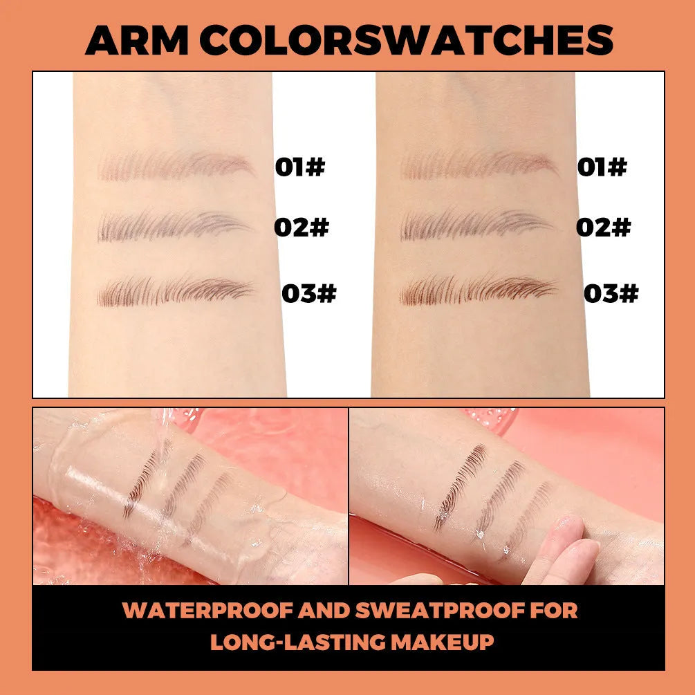 Waterproof oil resistant eyebrow pencil in Brown with standard specification for long-lasting smudge-free brows