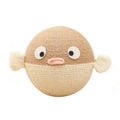 Puffer leakage food feeder sisal cube puzzle toy for dogs and cats, 15cm.