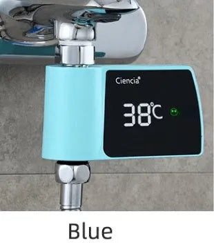 Plastic visual shower faucet water thermometer with no power consumption in black colour