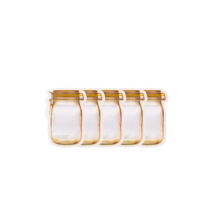 Reusable waterproof snack storage bag with zipper, 1L capacity