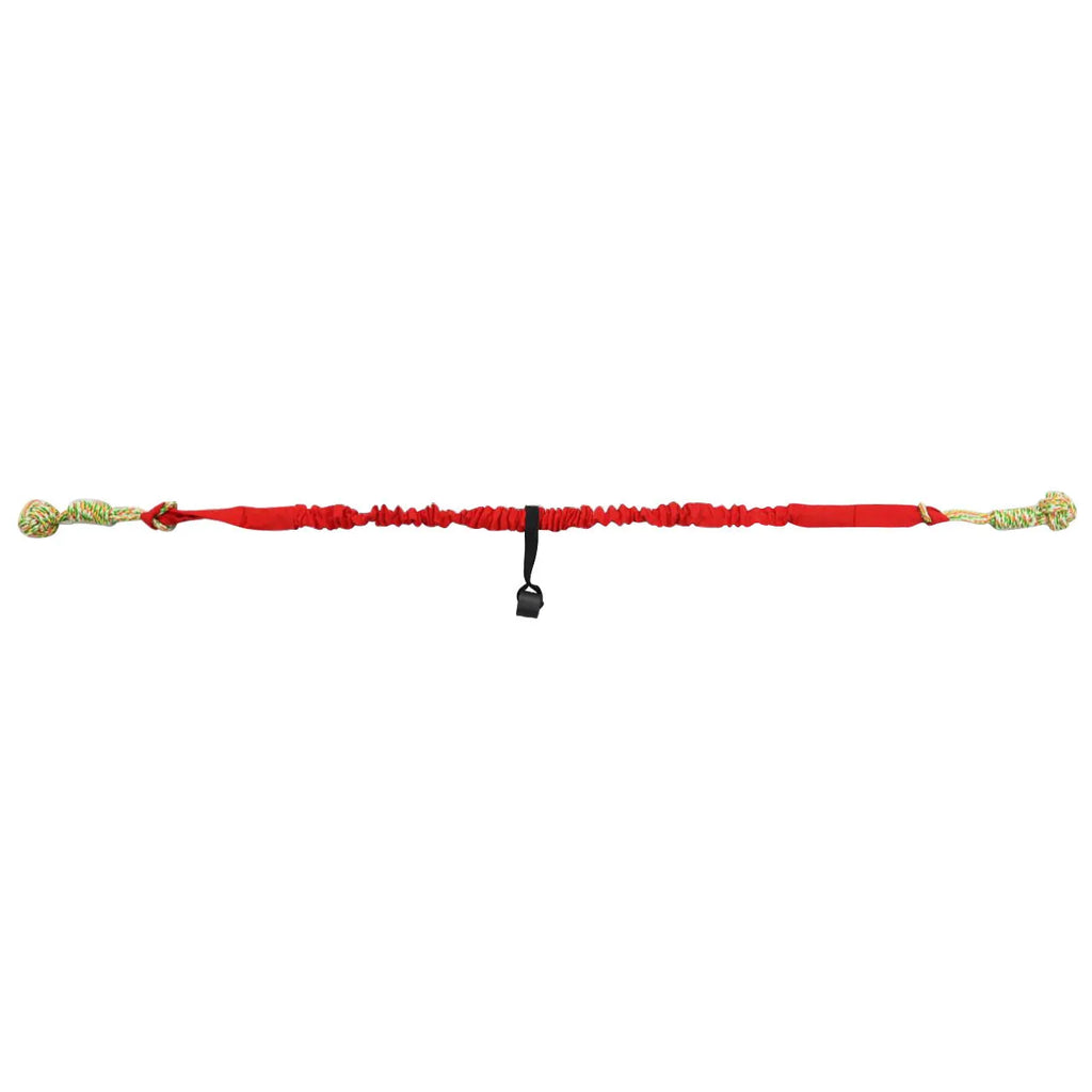 Cotton dog tug of war rope toy in black, grey, or red colours for aggressive chewers