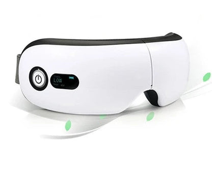 Bluetooth Music Smart Eye Protector with Hot Pack and Vibration Massage in white, pink, and black