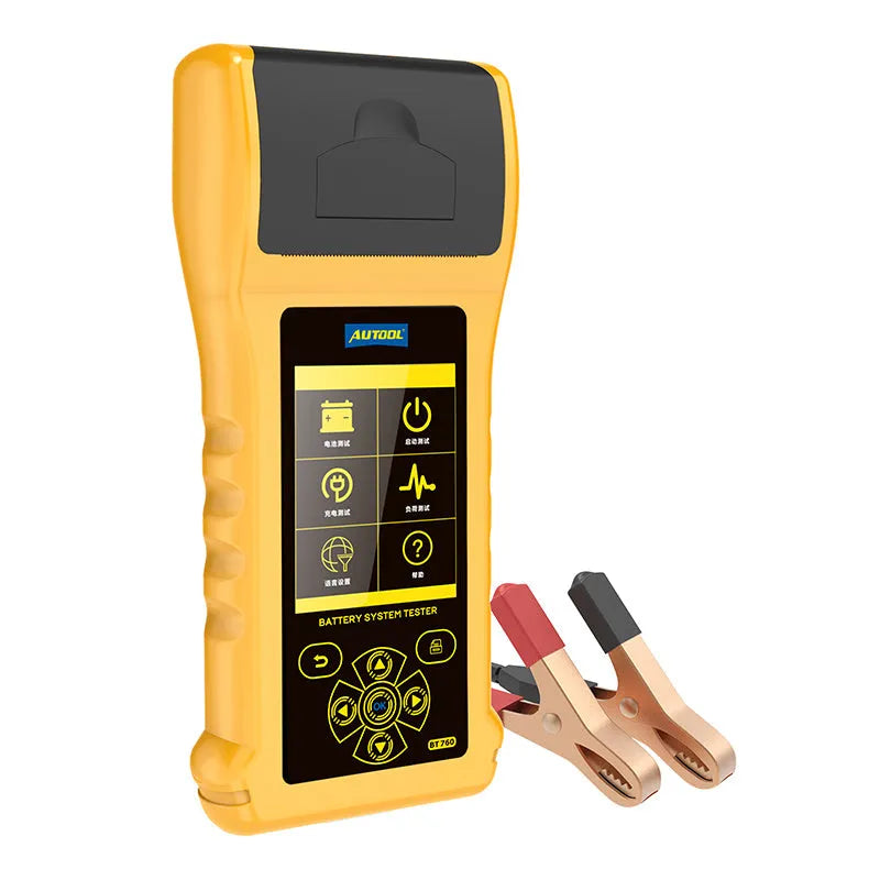 Autool BT760 vehicle battery tester with colour screen and battery connection clips
