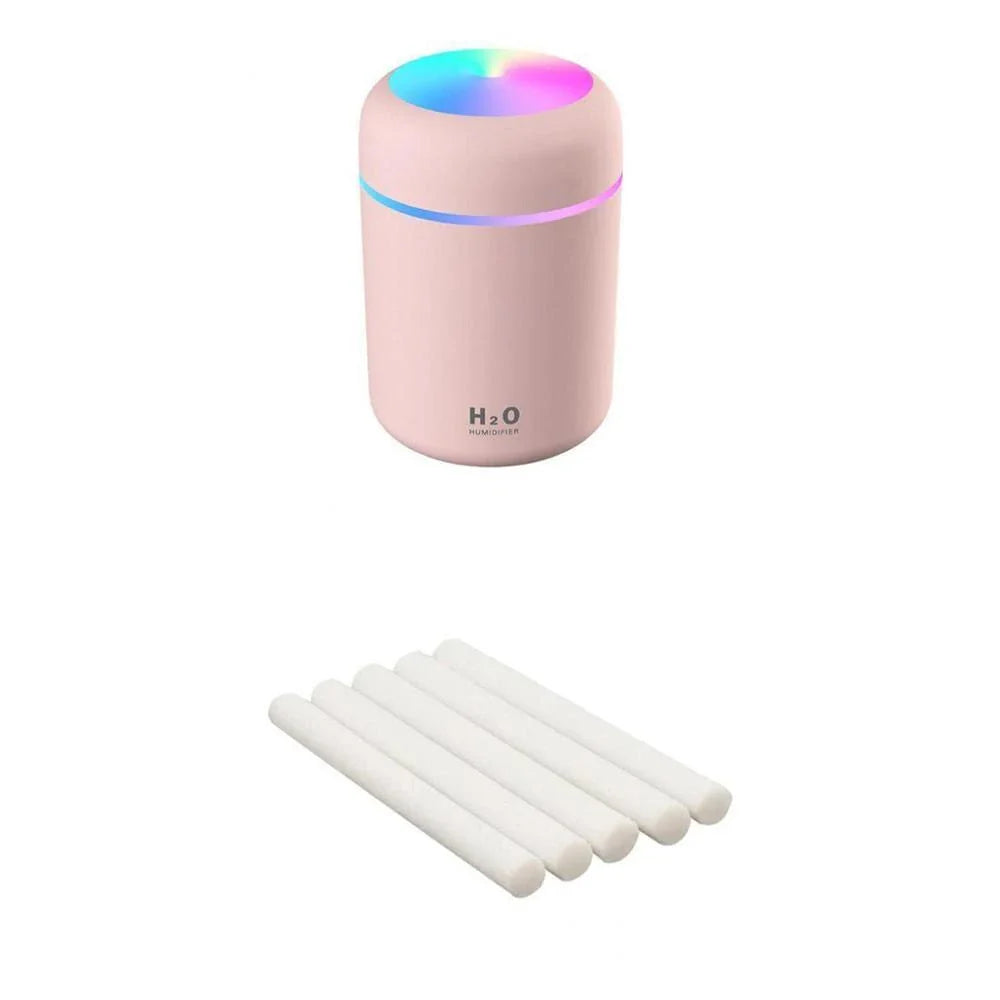 Mini USB Desktop Humidifier with Soothing Mist, Color-Changing Lights, and Quiet Operation