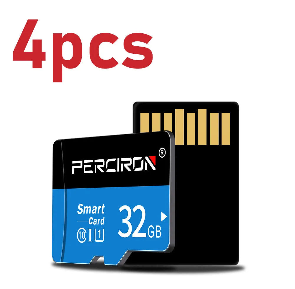 High speed memory card for dash cam recording, 16GB to 128GB capacity, black casing