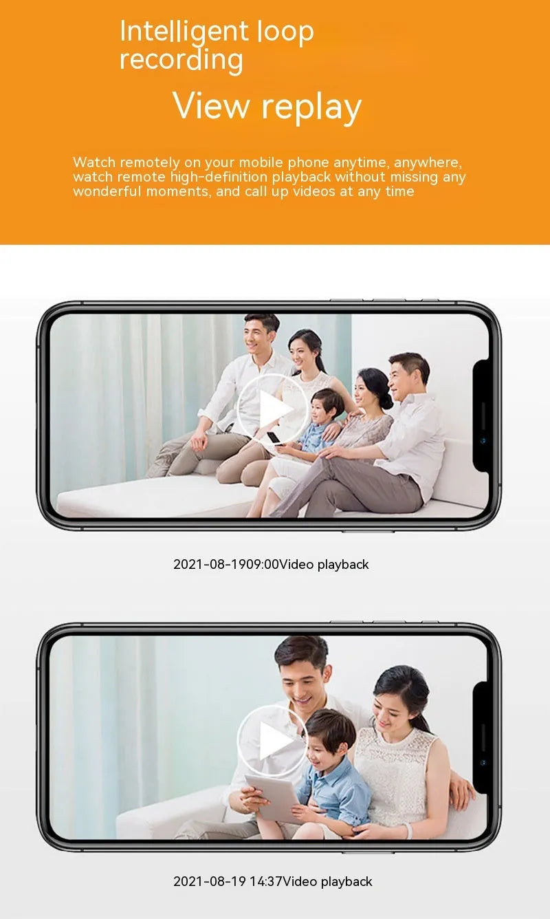 Wireless wifi bulb camera with 1080p resolution and full colour night vision measuring 5x12cm