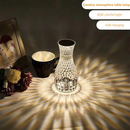 Vase Shape Atmosphere Crystal Lamp with remote control and USB charging