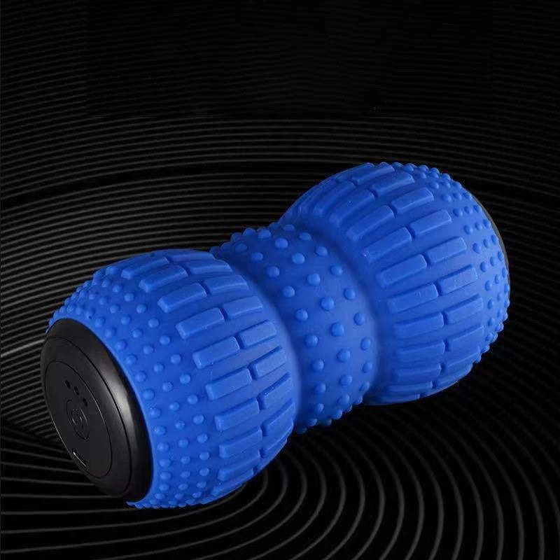 USB Charging Electric Yoga Ball in blue and pink for muscle relaxation and massage