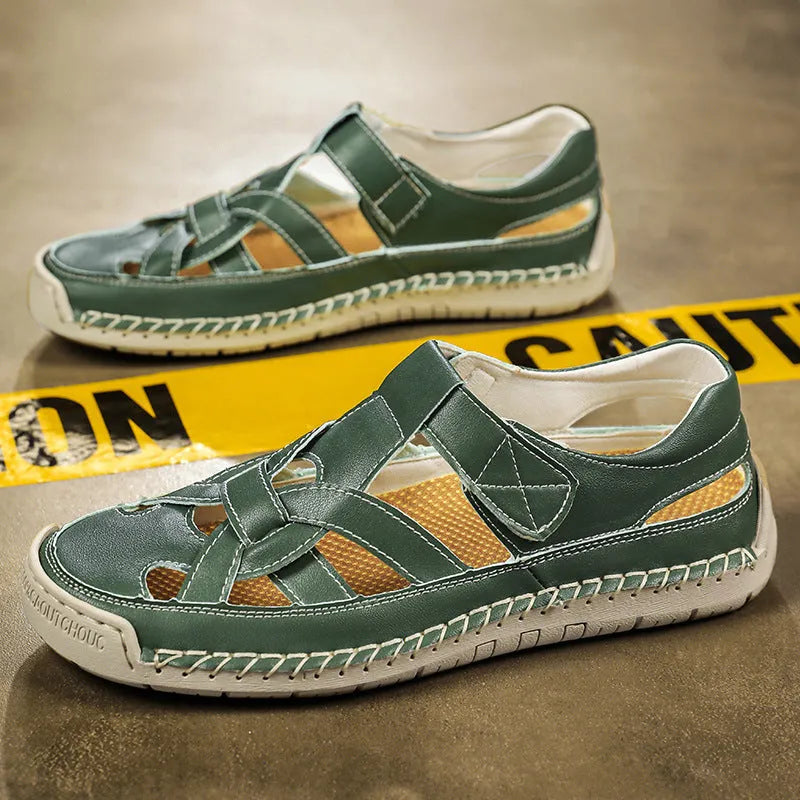 Women's lightweight casual sandals with velcro strap and non-slip rubber sole.