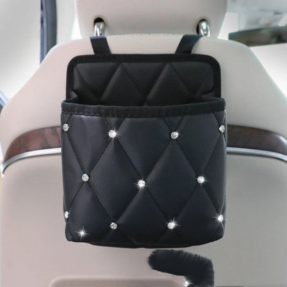 Car seat storage organizer with multiple pockets for easy in-car tidying