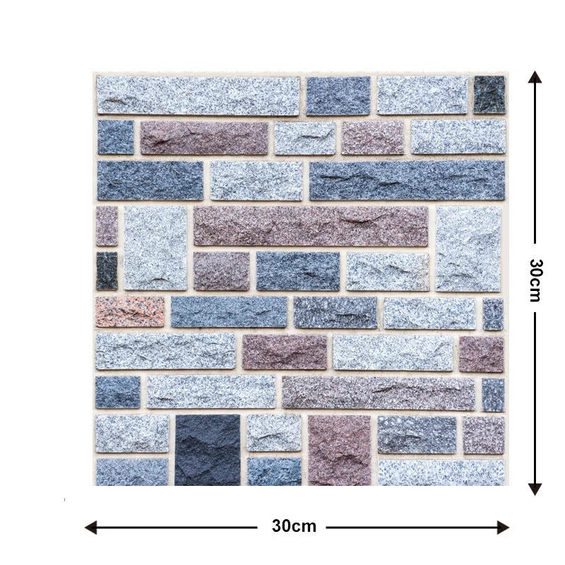 Waterproof brick wallpaper sticker for kitchen and bathroom decor