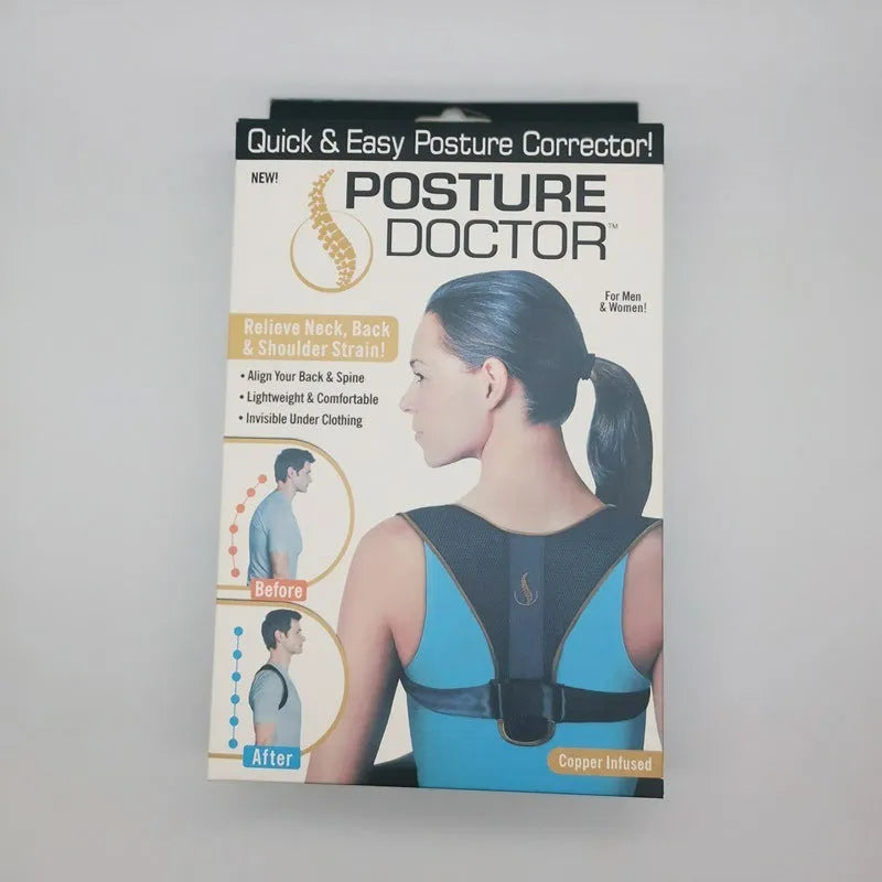 Clavicular posture correction belt with adjustable shoulder straps for anti-humpback support