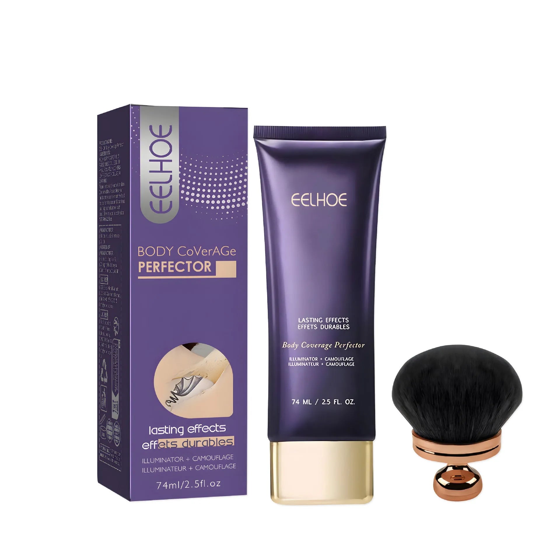 Body creamy concealer 74ml with brush for lasting nourishing brightening cover