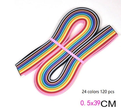 Gradient slip coloured star origami paper set with vibrant hues for DIY crafts