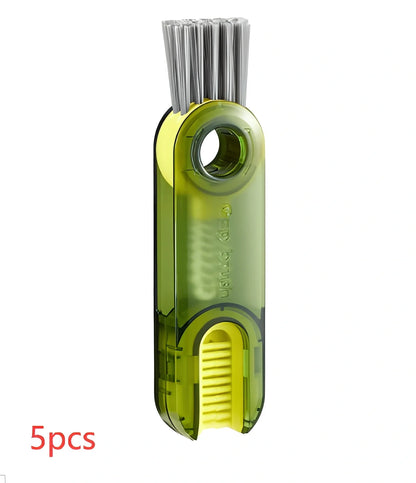 3-in-1 spiral cleaning brush for bottle lids and cup grooves with food-safe materials
