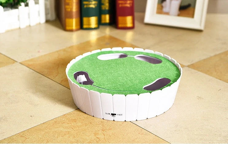 Automatic mouse cat teaser toy with remote control in green, rose red, and blue