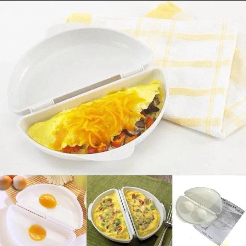Non-toxic PP microwave oven egg tray for quick steamed eggs, 11.5*21*5cm