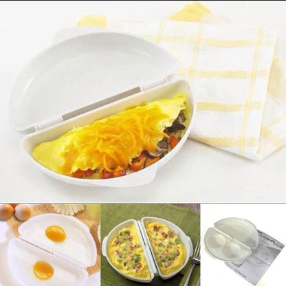 Non-toxic PP microwave oven egg tray for quick steamed eggs, 11.5*21*5cm