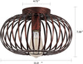 Modern minimalist round ceiling light iron body acrylic lampshade black finish