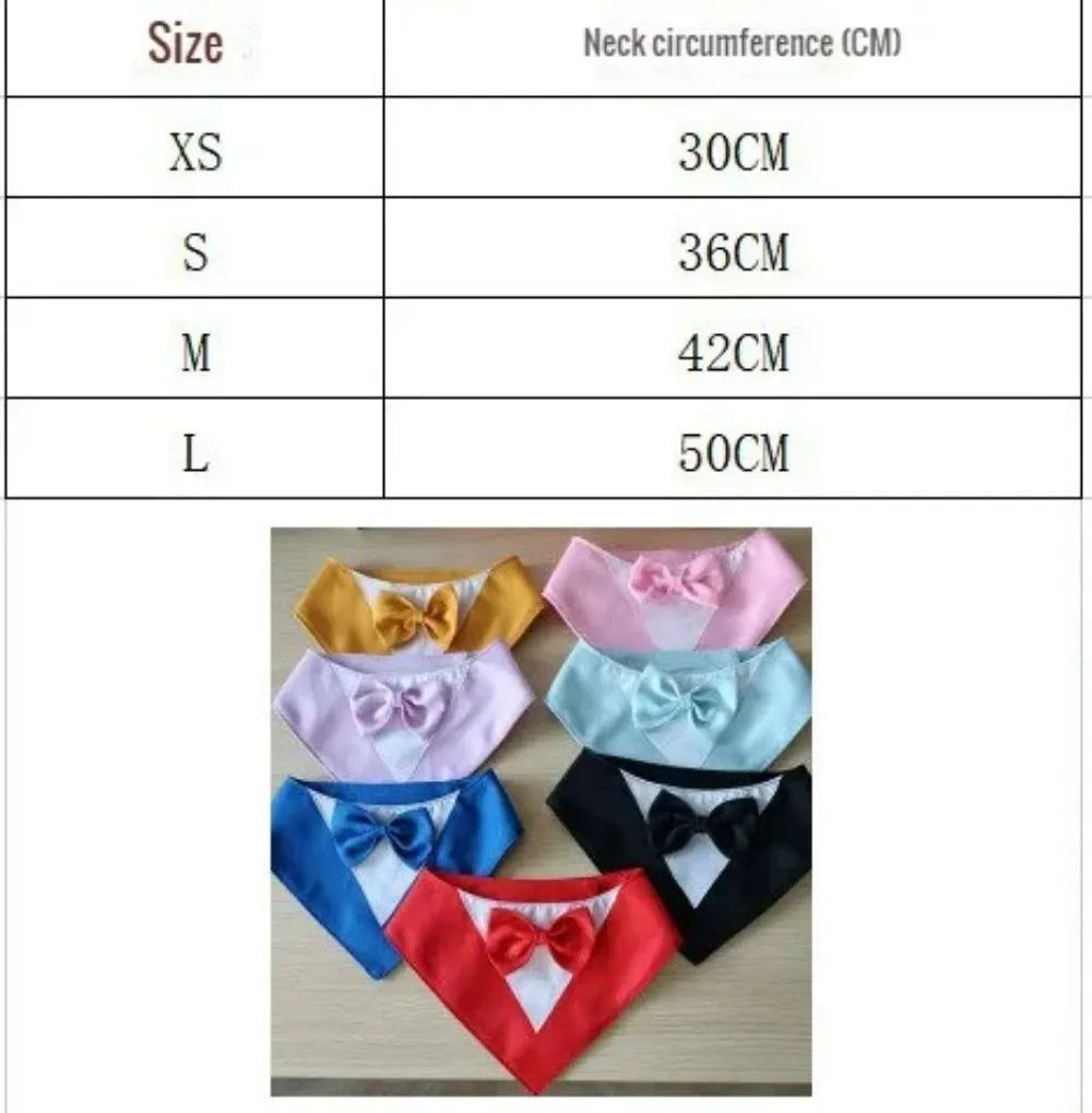 Adjustable triangle bib scarf for a dog, shown in a solid colour with a buckle fastening.