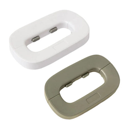 Refrigerator safety lock for toddlers in white and grey with bayonet design