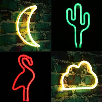 LED neon sign light in various designs for home decor