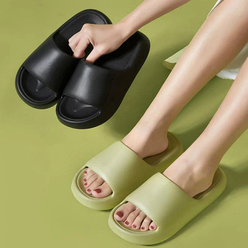 Stylish and comfortable bread-inspired home slippers with non-slip soles in various colors and sizes