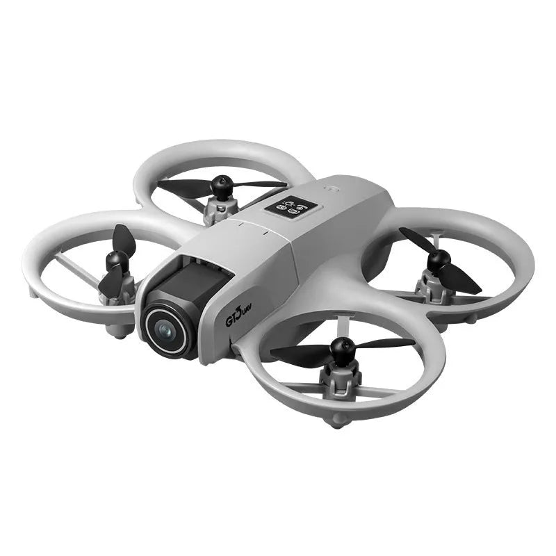 GT3 mini obstacle avoidance double camera drone in flight with plastic body and remote control