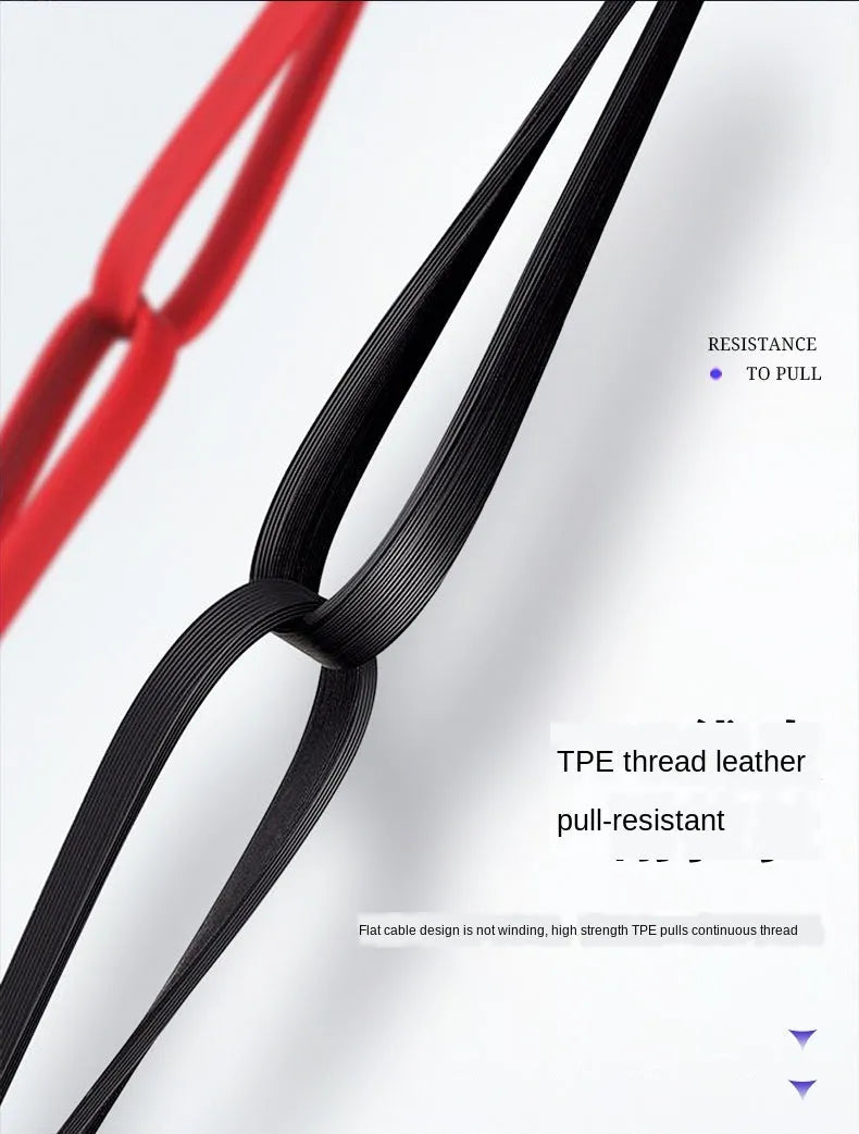 Black magnetic 3-in-1 data cable 1m with sucker tip for Apple Android and Type-C