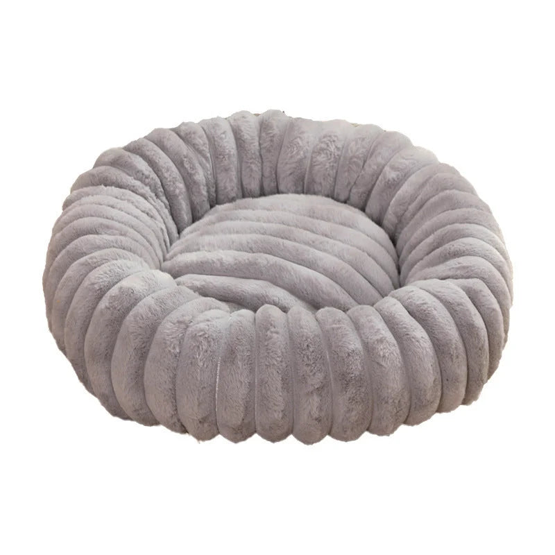 Round plush pet kennel for dogs in various colours and sizes