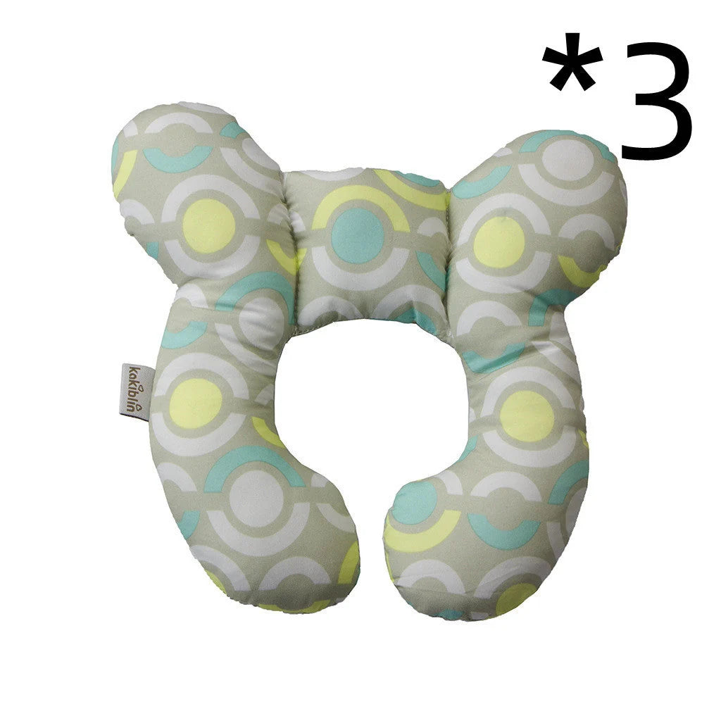 U-shaped baby head support pillow in various styles for car safety seats