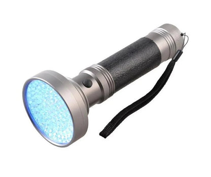 Violet fluorescent agent detection flashlight with aluminum alloy body and 5W LED