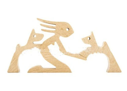 Nordic style wooden office desktop ornament with polished finish