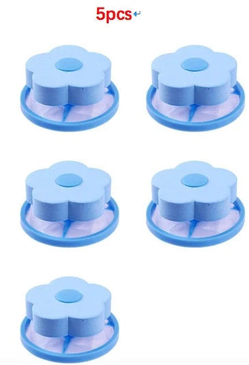 Float Filter for Washing Machine Hair Remover with flower design in various colours