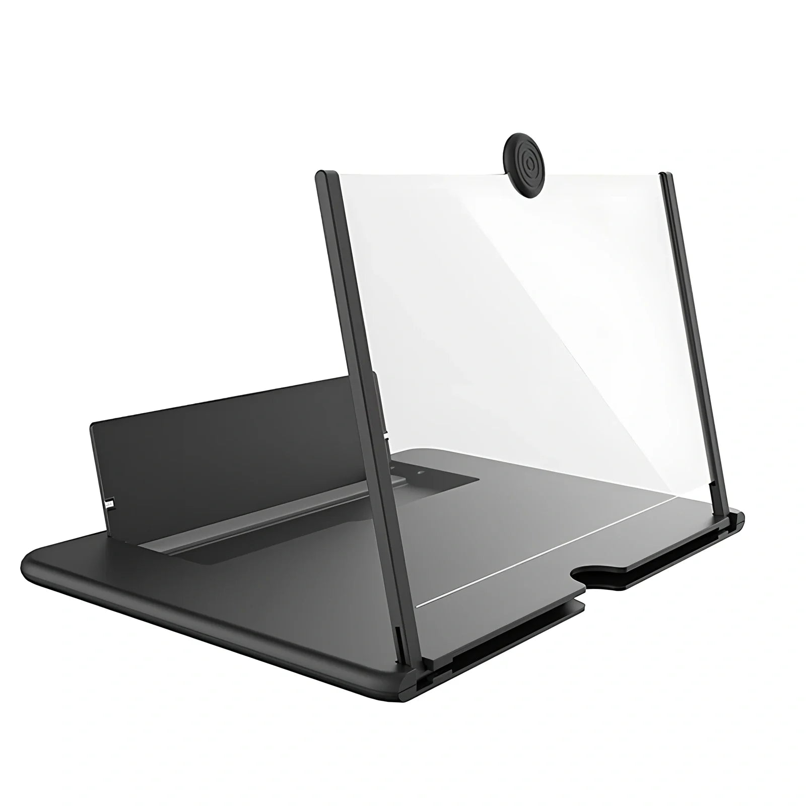 12-inch foldable mobile phone screen magnifier with 3-4x magnification in black colour